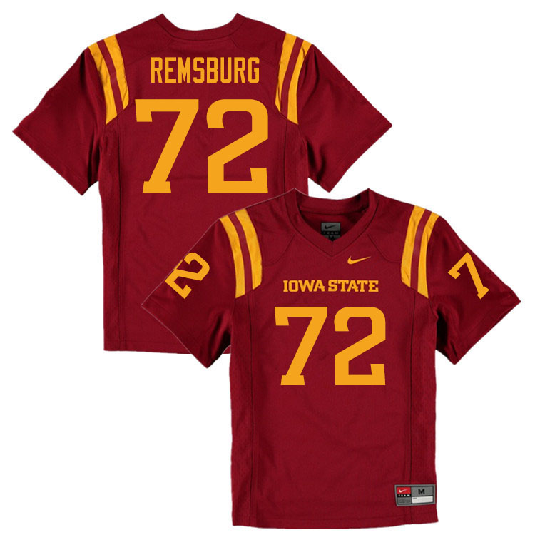 Men #72 Jake Remsburg Iowa State Cyclones College Football Jerseys Sale ...